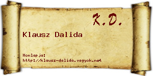 Klausz Dalida névjegykártya